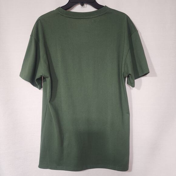 Snoopy and Woodstock athletic club men's medium green shirt - Picture 6 of 6